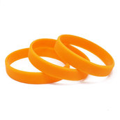 Силиконовый браслет Оранжевый (PMS 144C) размер Взрослый (202*12*2 мм)