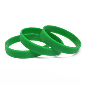 Силиконовый браслет зеленый (PMS 356C) размер Подростковый (180*12*2 мм)