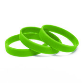 Силиконовый браслет зеленый (PMS 802C) размер Подростковый (180*12*2 мм)