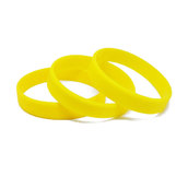 Силиконовый браслет желтый (PMS 012C) размер Подростковый (180*12*2 мм)